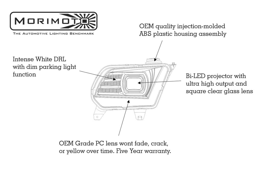 Ford Mustang (10-12) XB Led Headlights