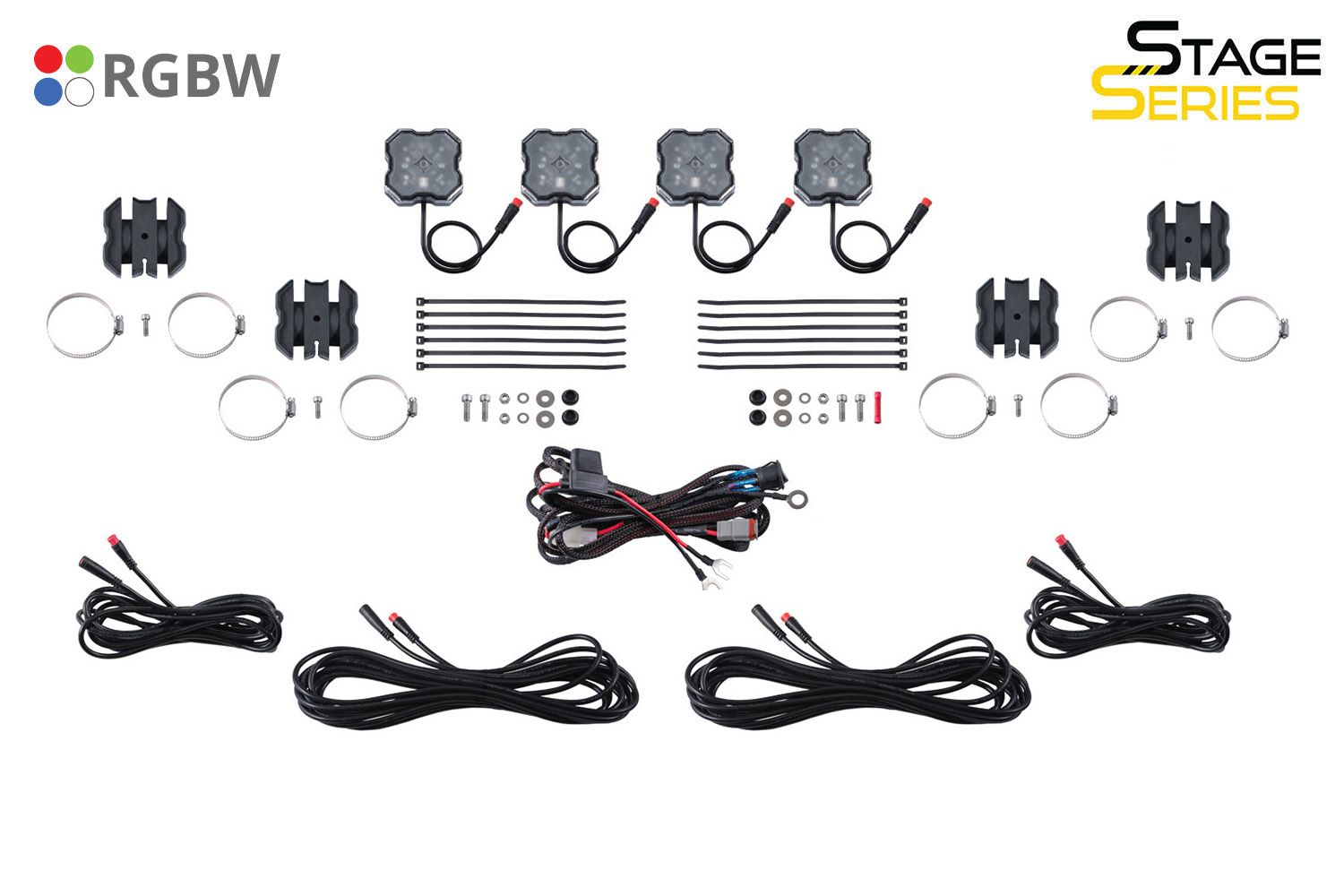 Stage Series Universal Rock Light SXS Installer Kit (4-pack)