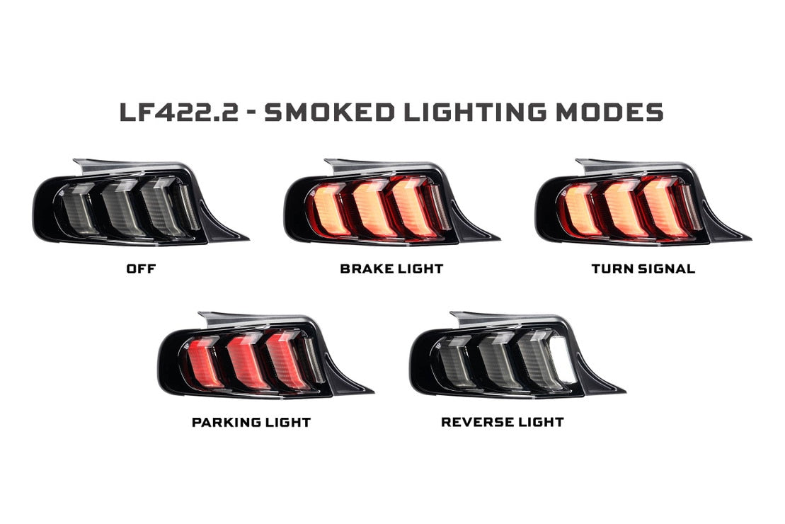 Feux arrière à LED pour Ford Mustang (13-14) Facelift XB (fumés)