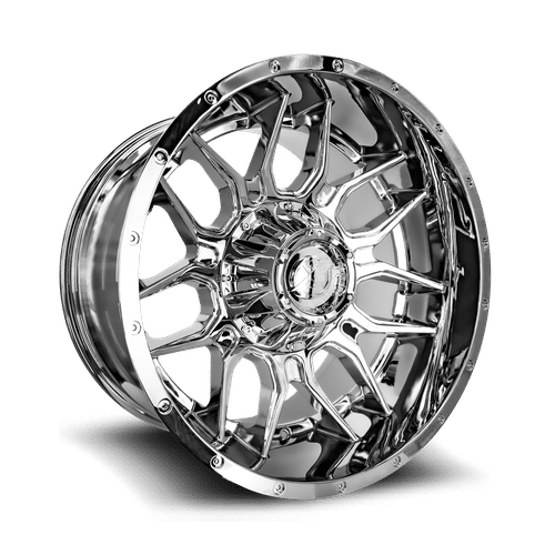 XF OFFROAD - XF 222 CHROME | 20x12 / -44 Offset / 8x165.1/8x180 Bolt Pattern | XF-222201281651180-44C