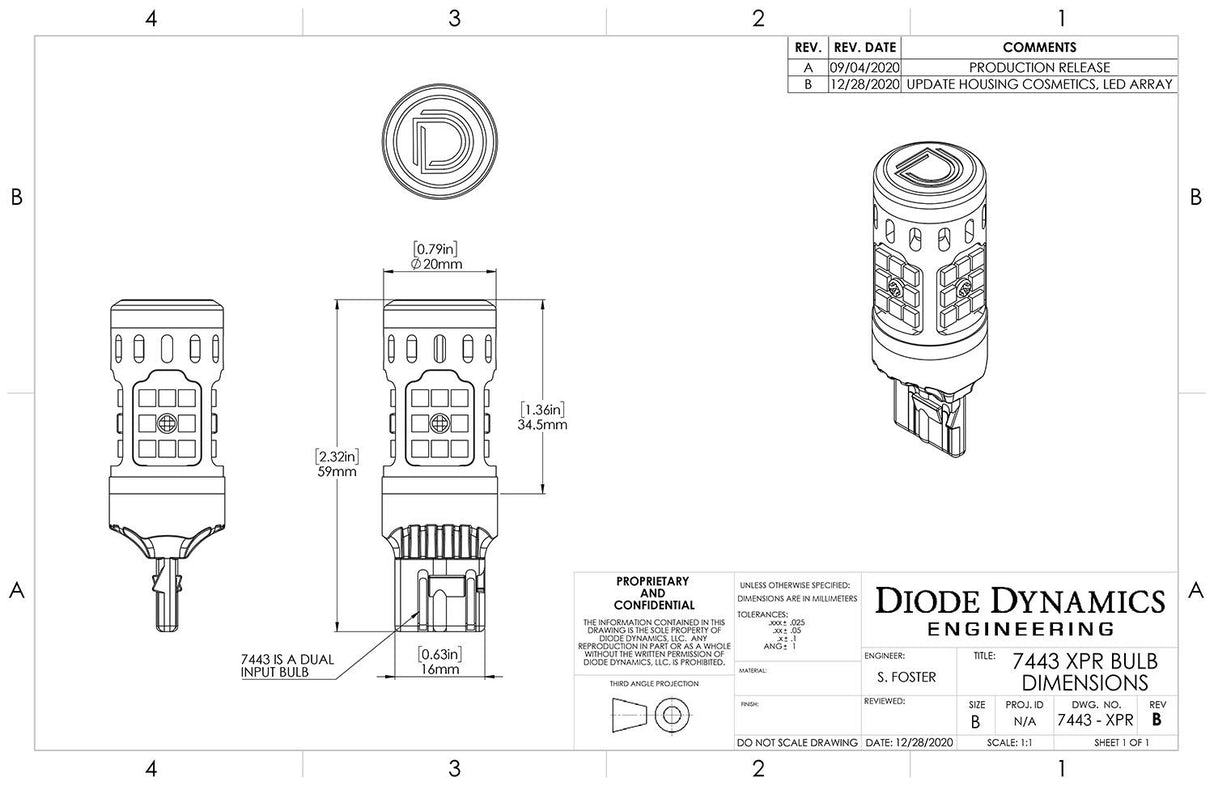 Ampoules LED de secours XPR 7440/7443