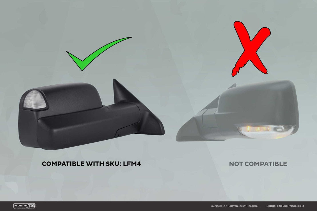 Éclairage de rétroviseur à LED pour Dodge Ram (09-18) XB (angle)