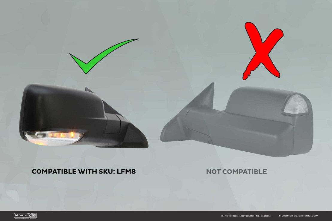 Éclairage de rétroviseur à LED pour Dodge Ram (09-18) XB (dessous)