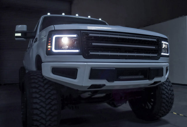 92-96 Ford F-Series/Bronco PRO-Series Halogen Projector Headlights Black