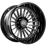 GT OFFROAD - Strike Gloss Black Milled | 24x12 / -44 Offset / 8x165.1 Bolt Pattern | GT9224125443