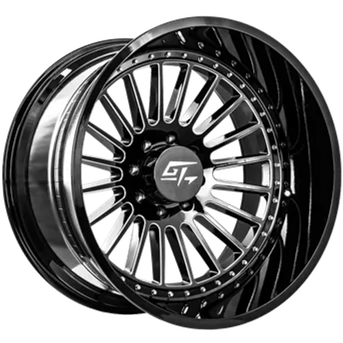 GT OFFROAD - Strike Gloss Black Milled | 24x12 / -44 Offset / 8x165.1 Bolt Pattern | GT9224125443