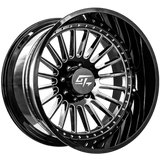 GT OFFROAD - Strike Gloss Black Milled | 22x12 / -44 Offset / 8x180 Bolt Pattern | GT92212818044GBML