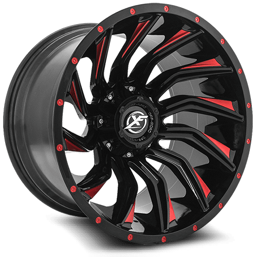 XF OFFROAD - XF-224 | 20x10 / -12 Offset / 8x180/8x165.1 Modèle de boulon | XF-224201081651180-12GBMLR