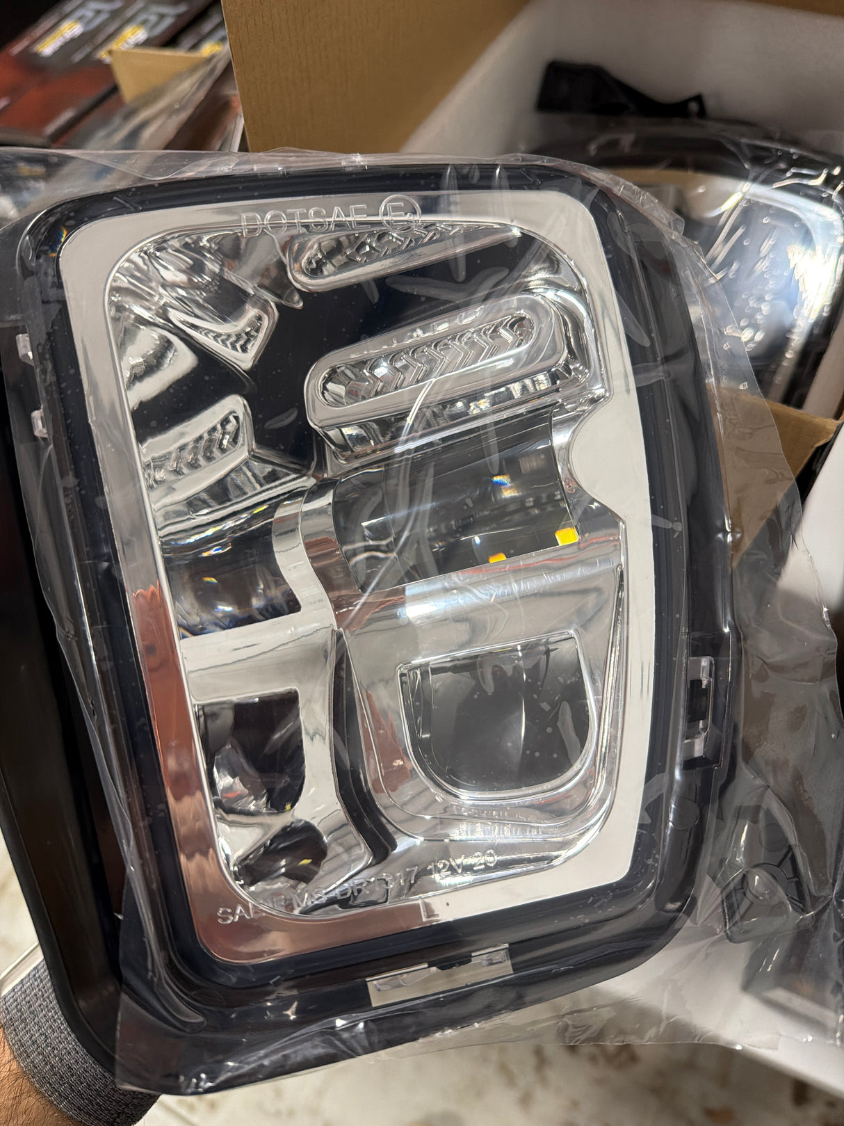 Ram vertical fog lights set chrome - LED