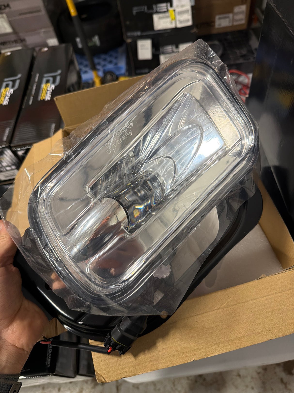 Ram horizontal fog lights set led chrome