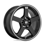 Motegi MR116 FS5 16x7 5x108 / 5x114.3 - Gloss Black w/ Machined Flange