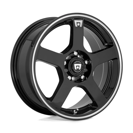 Motegi MR116 FS5 17x7 5x112 / 5x114.3 - Gloss Black w/ Machined Flange