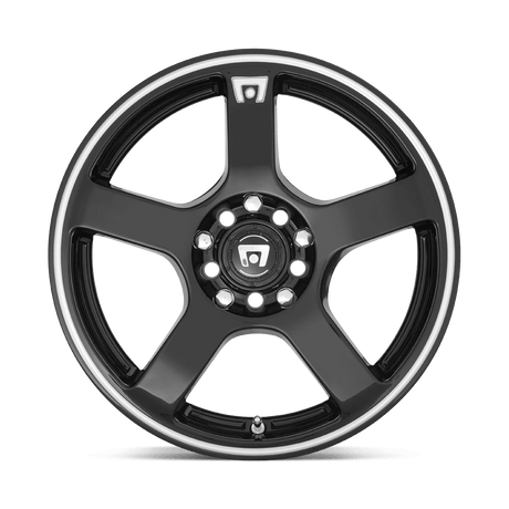 Motegi MR116 FS5 18x8 5x105 / 5x114.3 - Gloss Black w/ Machined Flange