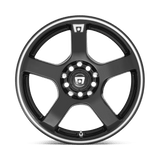 Motegi MR116 FS5 16x7 5x112 / 5x114.3 - Gloss Black w/ Machined Flange
