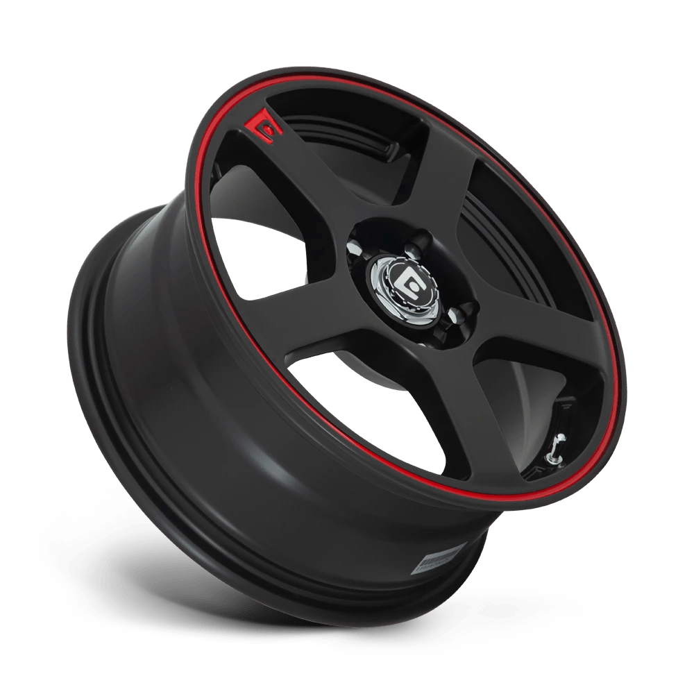 Motegi MR116 FS5 18x8 5x108 / 5x114.3 - Matte Black w/ Red Stripe