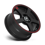 Motegi MR116 FS5 18x8 5x108 / 5x114.3 - Matte Black w/ Red Stripe