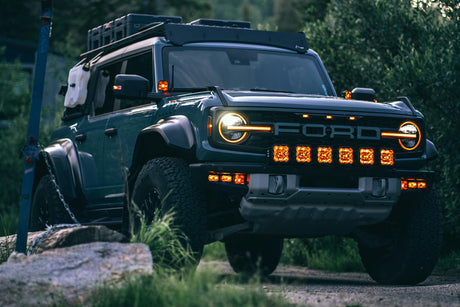 Kit de barres lumineuses CrossLink pour calandre SS5 pour Ford Bronco 2021-2025 (avec pare-chocs en acier)