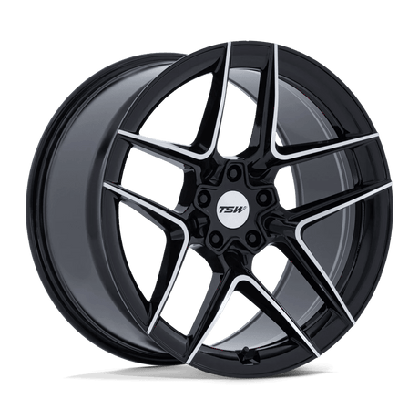 TSW TW008 Slipstream 19x9.5 5x114.3 - Gloss Black w/ Machined Face