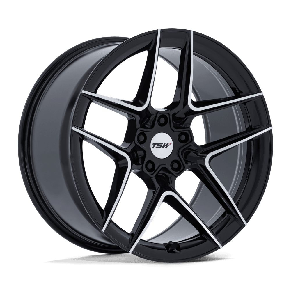 TSW TW008 Slipstream 19x9.5 5x114.3 - Gloss Black w/ Machined Face