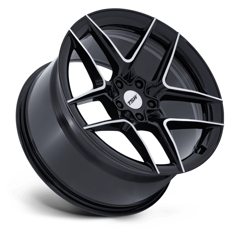 TSW TW008 Slipstream 20x10.5 5x114.3 - Gloss Black w/ Machined Face