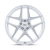 TSW TW008 Slipstream 19x9.5 5x114.3 - Gloss Silver w/ Machined Face