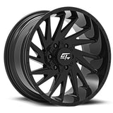 GT OFFROAD - Tomahawk Gloss Black | 22x12 / -44 Offset / 8x165.1/8x180 Bolt Pattern | GT113221282123