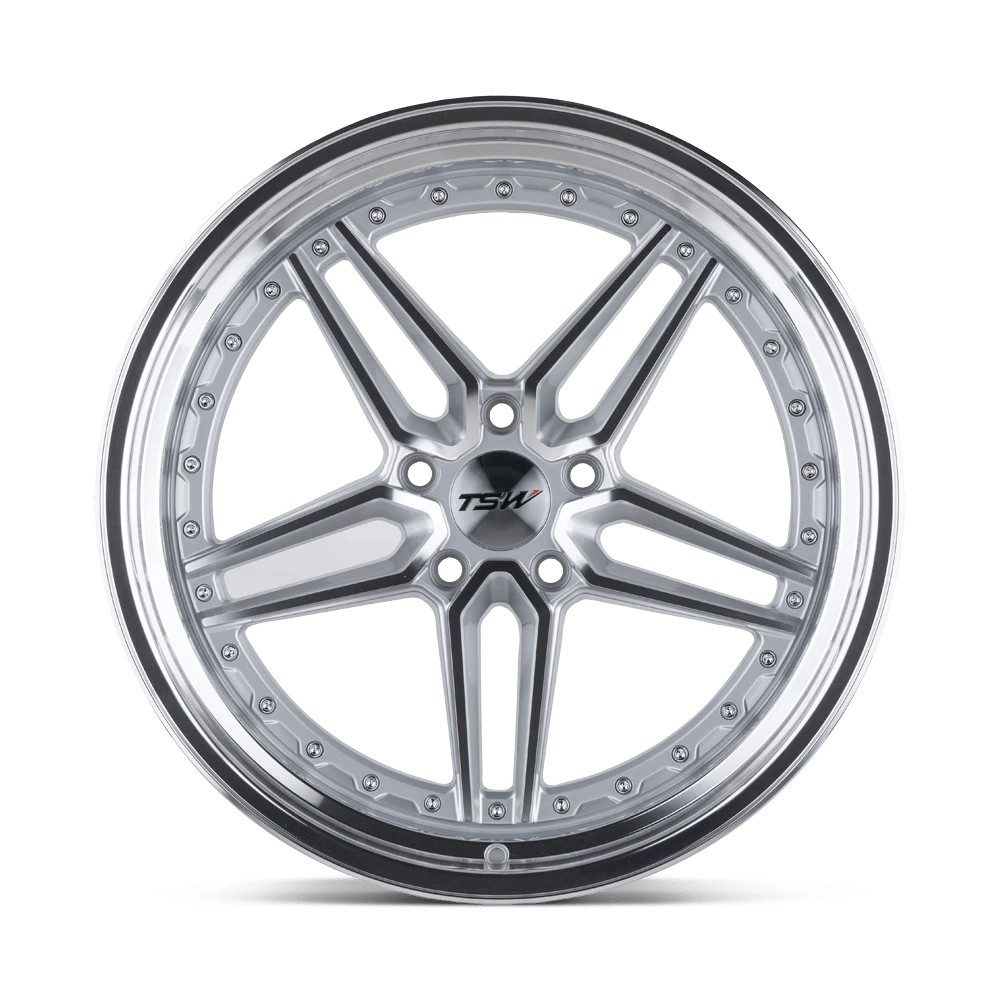 TSW Ascari 20x10.5 5x112 - Silver W/mirror Cut Face & Lip