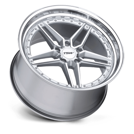 TSW Ascari 20x10.5 5x120 - Silver W/mirror Cut Face & Lip