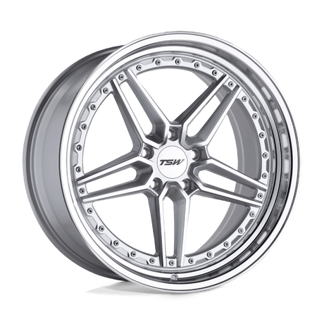 TSW Ascari 20x10.5 5x112 - Silver W/mirror Cut Face & Lip