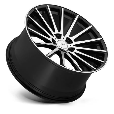 TSW Chicane 19x8.5 5x112 - Gloss Black w/ Mirror Cut Face
