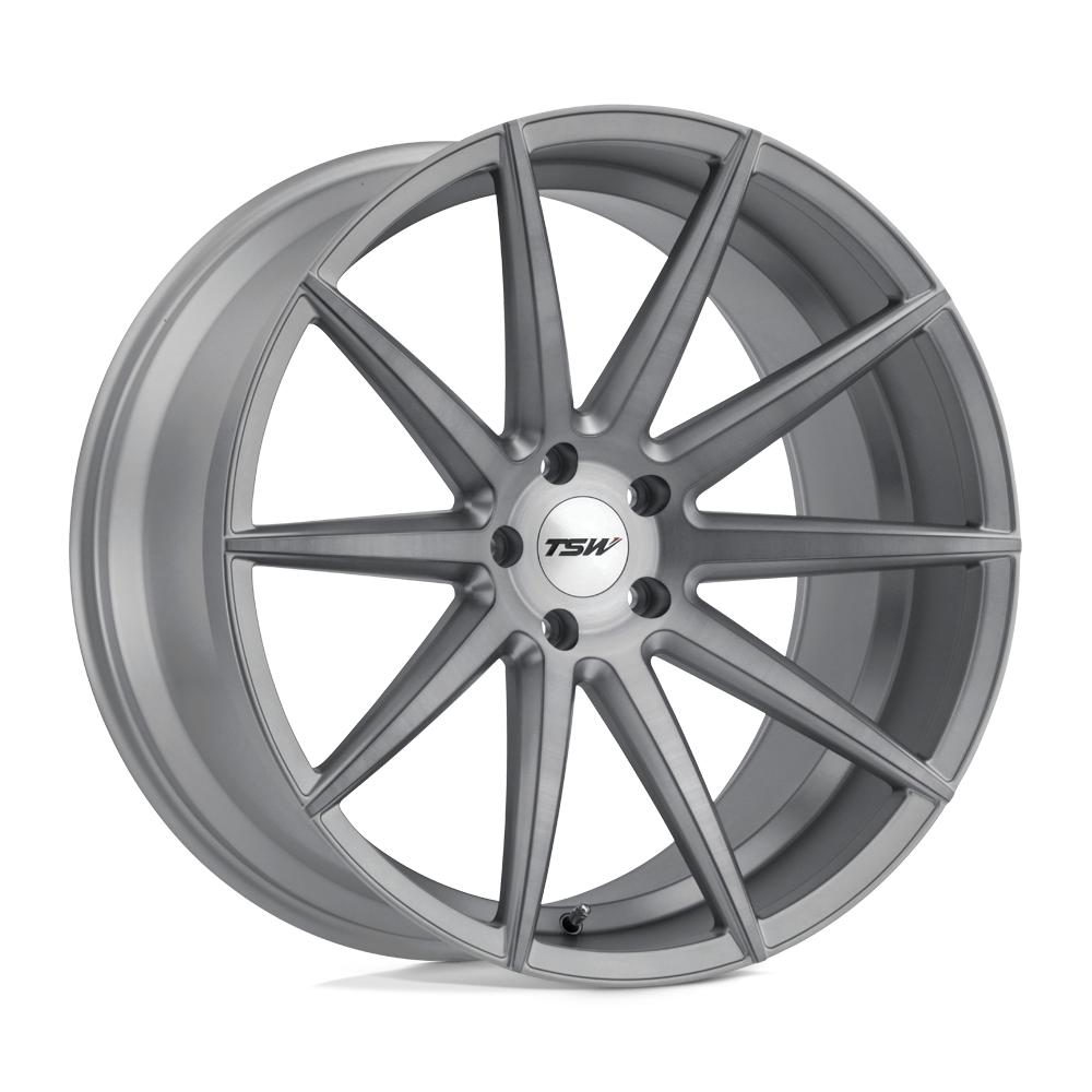 TSW Clypse 22x9 5x120 - Titanium w/ Matte Brushed Face