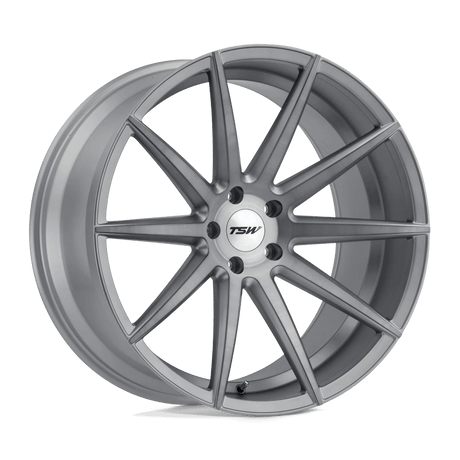 TSW Clypse 20x10 5x120 - Titanium w/ Matte Brushed Face