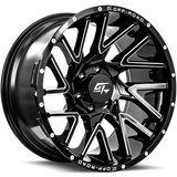 GT OFFROAD - Aggression Gloss Black Milled | 20x10 / -18 Offset / 5x127 Bolt Pattern | GT82010512718GBML