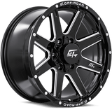 GT OFFROAD - Invasion Gloss Black Milled | 18x9 / 12 Offset / 8x180 Bolt Pattern | GT721897123