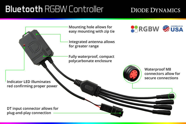 Contrôleur Bluetooth RGBW - Diode Dynamics M8