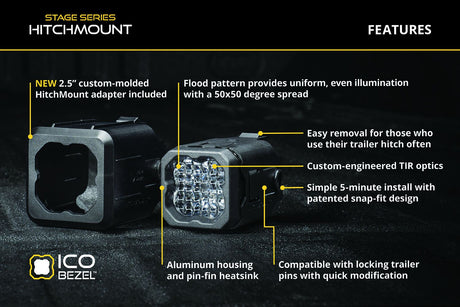 Kit de feux de recul à LED pour montage sur attelage pour Toyota Tacoma 2016-2023