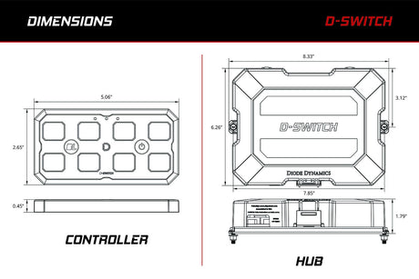 Panneau de commutation 8 canaux Diode Dynamics D-Switch