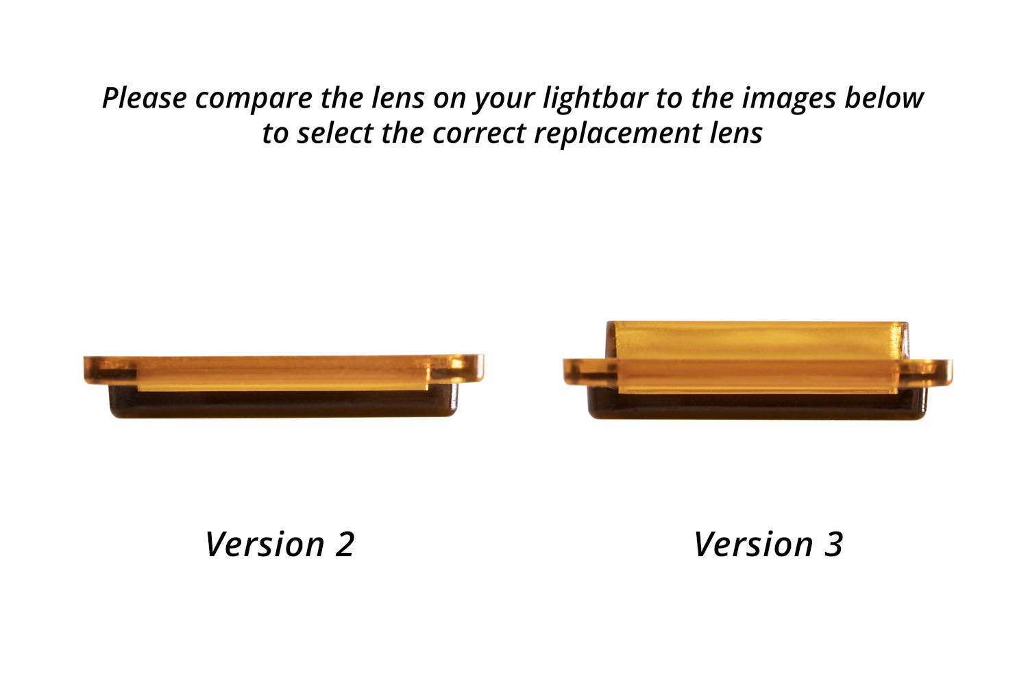 Lentille extérieure transparente pour barres lumineuses de la série Stage