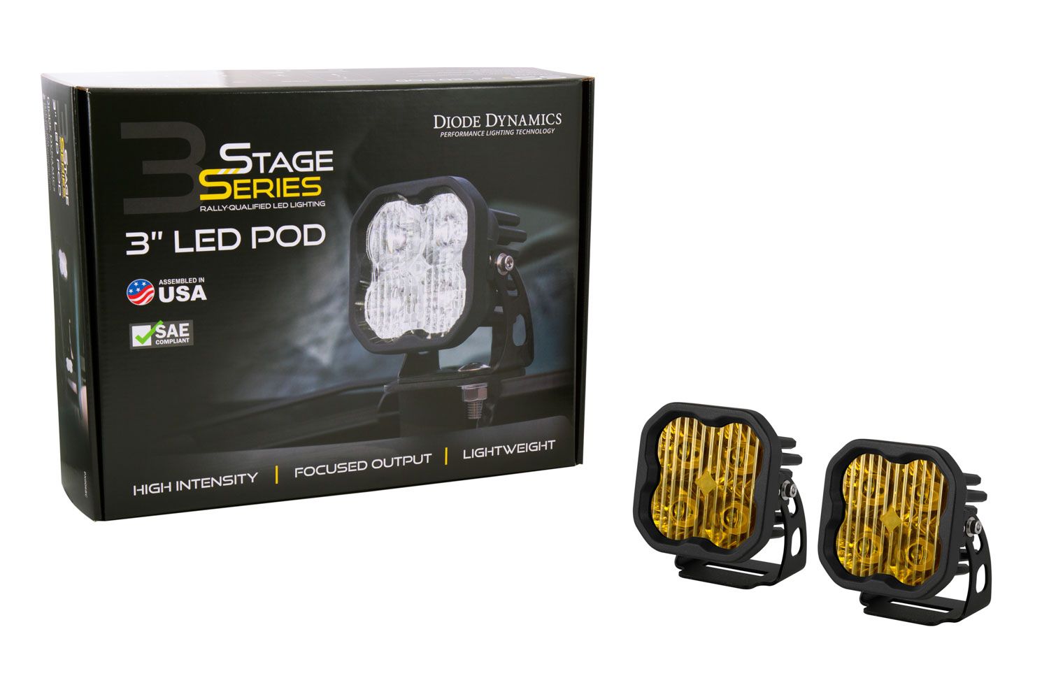 SS3 SAE Yellow Sport LED Pod (pair)