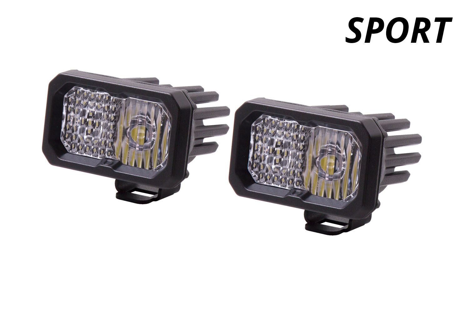 C2 1.0 SAE/DOT White Sport Standard LED Pod (pair)