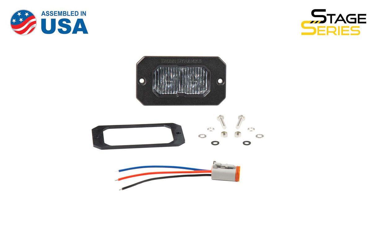 C2 1.0 SAE White Sport Flush Mount LED Pod (one)