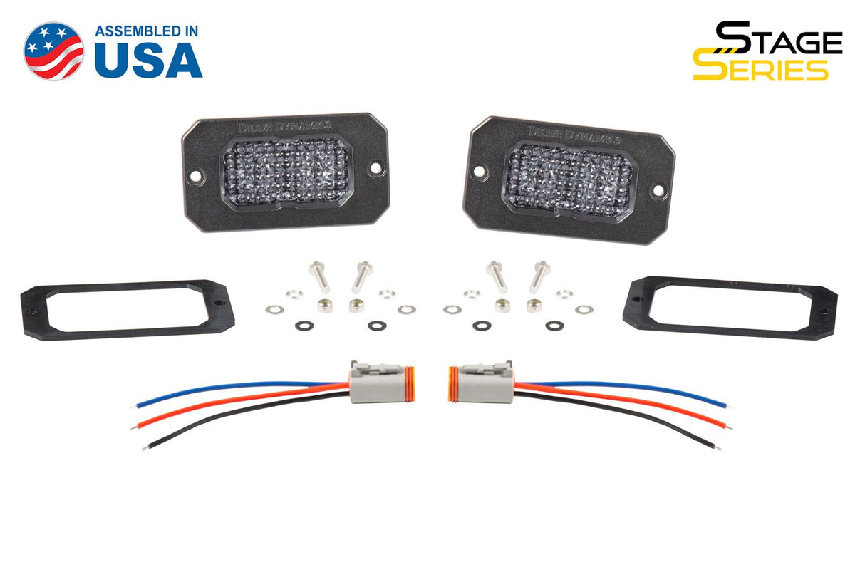 C2 1.0 SAE White Sport Flush Mount LED Pod (pair)