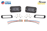 C2 1.0 SAE White Sport Flush Mount LED Pod (pair)