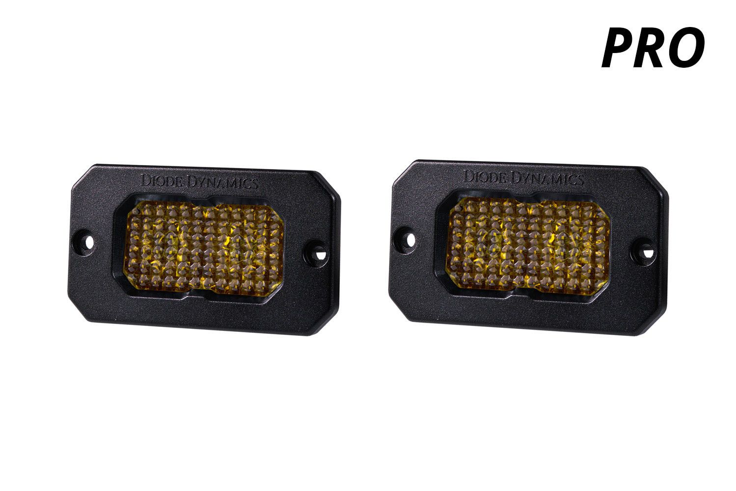 C2 1.0 SAE Yellow Pro Flush Mount LED Pod (pair)