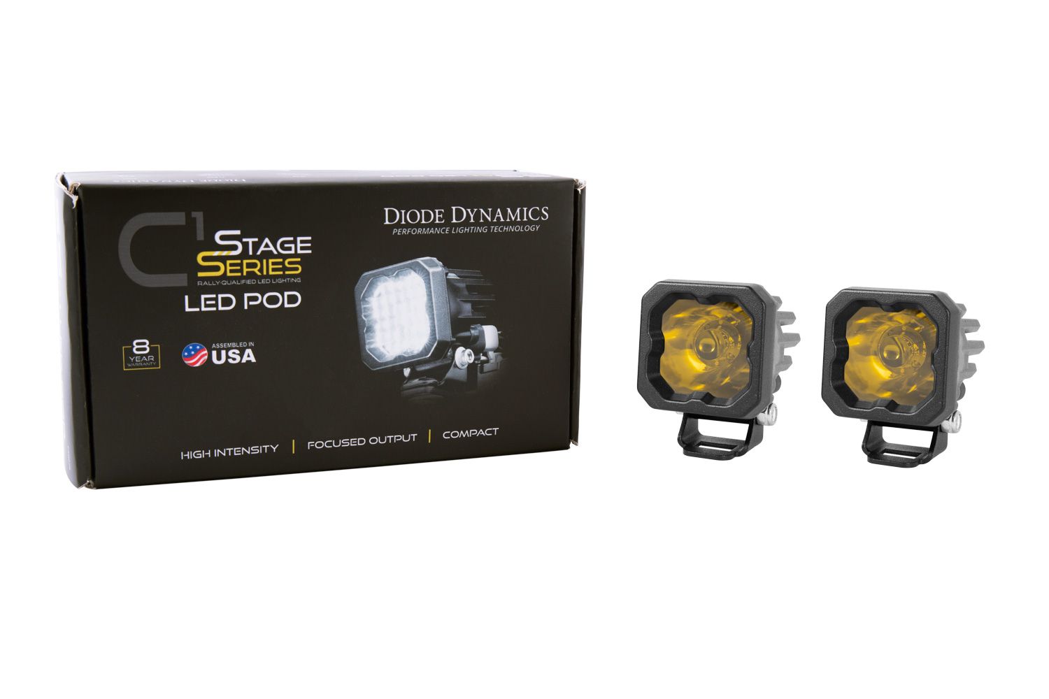 Stage Series C1 1" Sae/Dot Jaune Module Led Encastré (Paire) 
