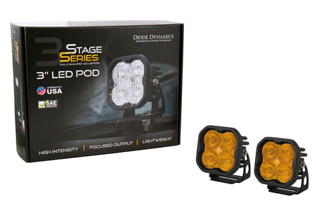Stage Series 3" Ss3 Jaune Led Pod Standard (Paire)