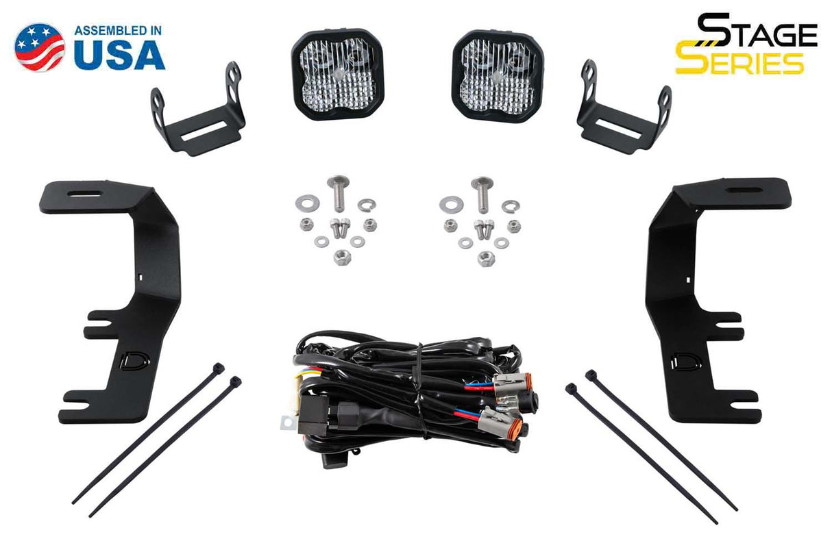 Stage Series Backlit Ditch Light Kit for 2014-2019 Chevrolet Silverado 1500