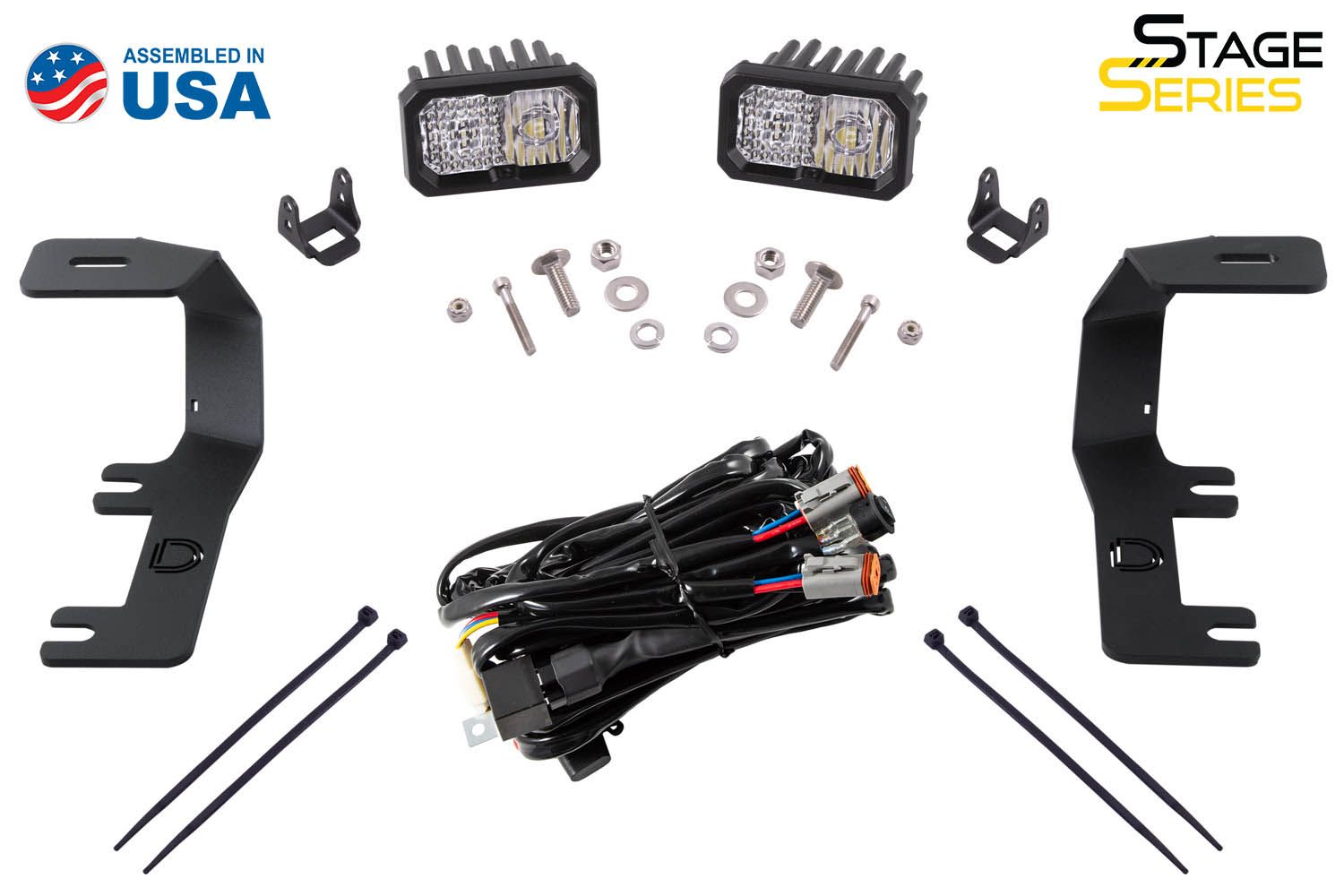 Stage Series Backlit Ditch Light Kit for 2014-2019 GMC Sierra 1500