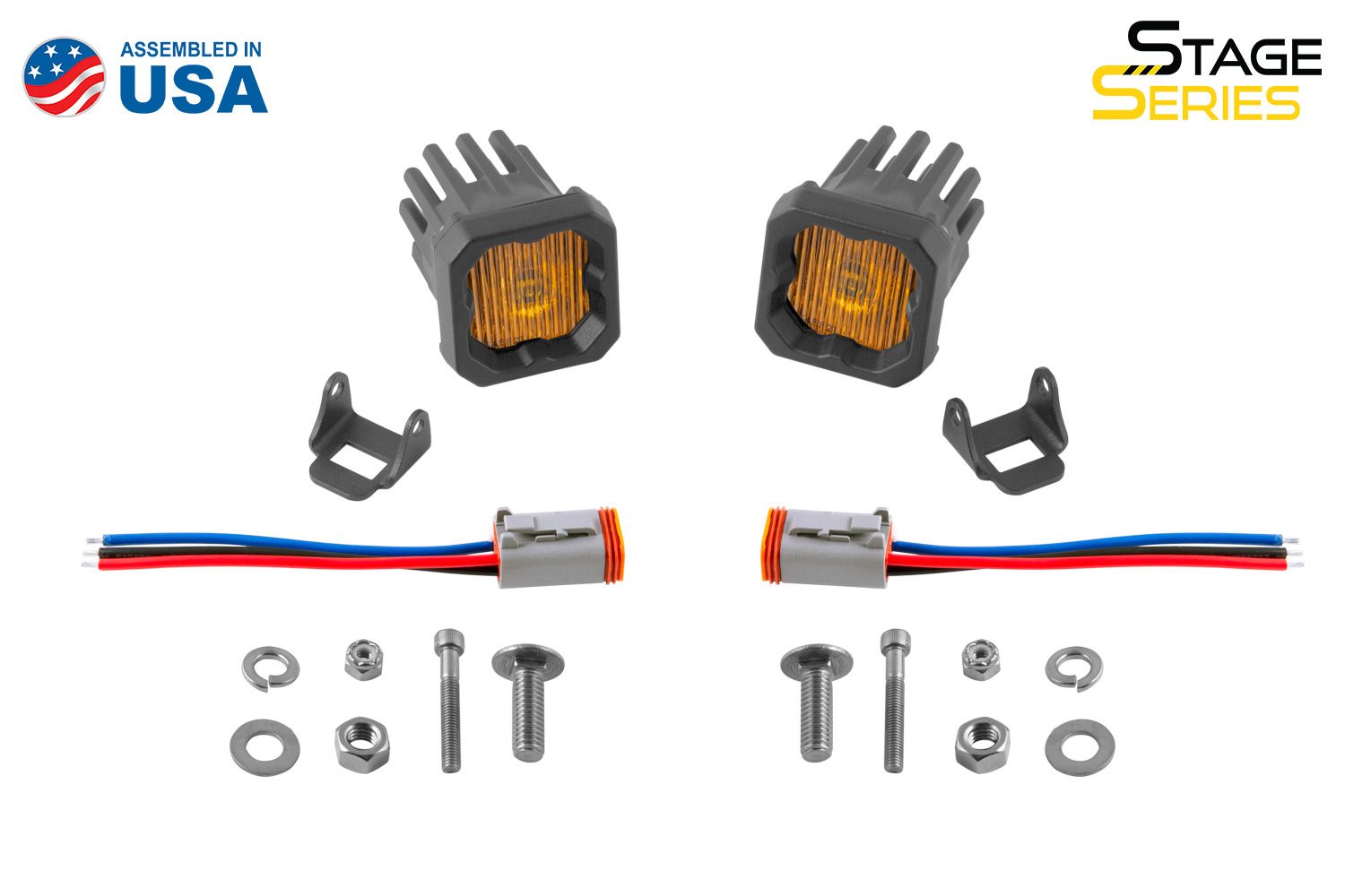 SSC1 Yellow SAE Fog Standard LED Pod (pair)