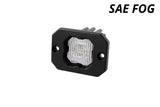 SSC1 White SAE Fog Flush Mount LED Pod (one)
